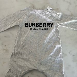 Boy gray romper gently worn runs smaller since dried